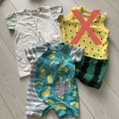ベビー服まとめ売り2点　美品　ロンパースセット