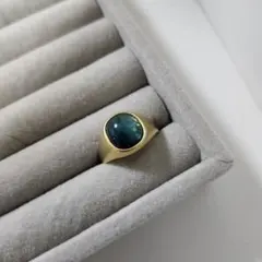F.since2019 グリーン×マットゴールドリング【即購入OK】