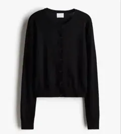 h&m hm ファインニットカーディガン 黒