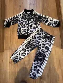 アディダス　ジャージ　キッズ　セットアップ　100㎝　レオパード