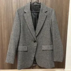 お値下げ　UNIQLO【ユニクロ】 テーラードジャケット レディース グレー S