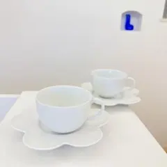 未使用 たち吉 アダム&イブ カップ&ソーサー 2客 フラワー お花 フルール