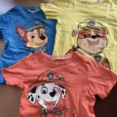 H&M パウ・パトロール Tシャツ 3枚セット 3-4歳