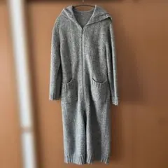 COMME CA DU MODE グレー フード付き ロングコート