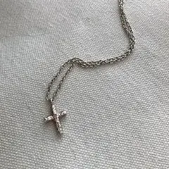 シルバー　クロス イヤリング