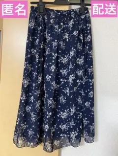 リネッタ シフォンスカート ネイビー Free sizeのサムネイル