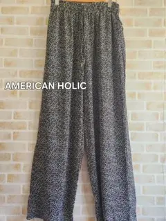 AMERICAN HOLIC ドロストとろみワイドパンツ　M