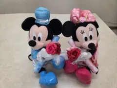 電報 Disney ミッキー ミニー ウェディング ぬいぐるみ ペア