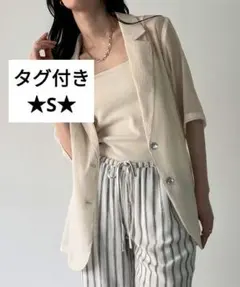 JUNOAH ジュノア ハーフスリーブシアーシャツジャケット