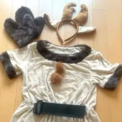 トナカイ　コスプレ　クリスマス　ワンピース　3点セット