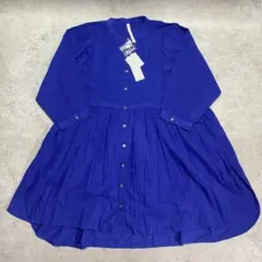 TUTIE. ツチエ 100%コットン シャツワンピース ブルー青 M〜L
