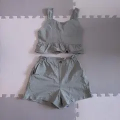 Lovetoxic 140 S ミントグリーン トップスとショートパンツセット