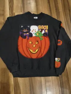 レア 80s 90s Hanes 青タグ USA ハロウィン スウェット XL