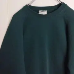 フルーツオブザルーム スウェット トレーナー 無地 ラグラン グリーン