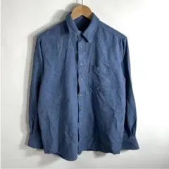 90s US古着 COVINGTON 長袖シャツ ブルー アメカジ ナチュラル