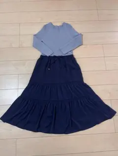 コヒナ cohina ニット切り替えワンピース　小柄さん