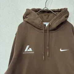 ナイキ　スウェット　刺繍　パーカー　ロゴ　アメリカ古着　L 2530