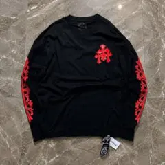 美品✨クロムハーツ　CHROME HEARTS 長袖 Tシャツ ブラック レッドのサムネイル