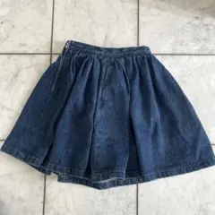 ポケット付きデニムスカート