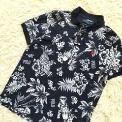 ポロラルフローレン　ハワイアンポロベア ネイビー　半袖ポロシャツ Mサイズ