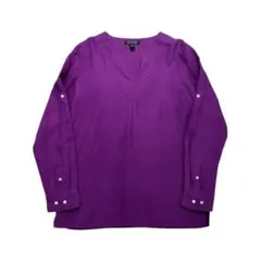 LAUREN RALPH LAUREN リネンシャツ パープル Sのサムネイル