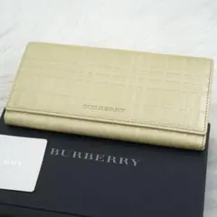 極美品　BURBERRY LONDON バーバリーロンドン　長財布　ゴールドのサムネイル