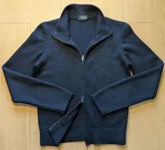 ZANONE 紺 ニットジップカーディガン　44サイズ