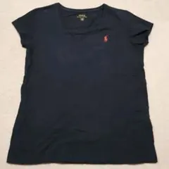 POLO RALPH LAUREN ブラック　VネックTシャツ S