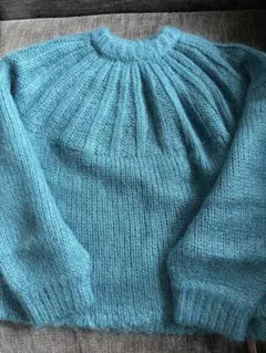 Mila Owen ブルー系　ニットセーター　プルオーバー　青い　厚手　暖かい