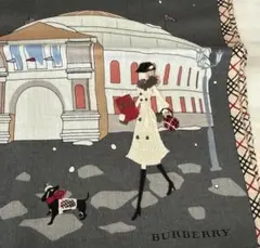 【値下げ】BURBERRY 冬の風景 ハンカチ　女の子