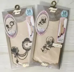 左足首ワンポイント　18デニールタイツ【2点セット】