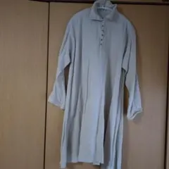 ネストローブ　ベージュ リネン風シャツワンピース 長袖