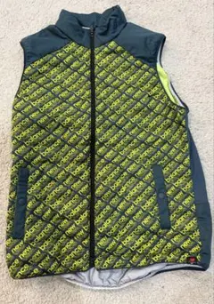 【美品】New Balance ゴルフ 中綿ベスト メンズL 総柄 防寒