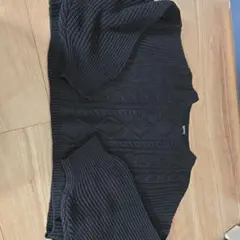ケーブルニット ブラック セーター Mサイズ