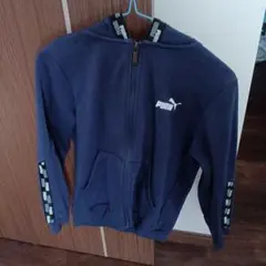 PUMA ネイビー フルジップパーカー 150