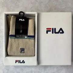 ソックス　靴下　25〜27cm  FILA   ベージュ　専用箱付　美品