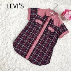 Levi’s リーバイス シャツ 半袖 ウエスタン風 チェック柄 ヴィンテージのサムネイル