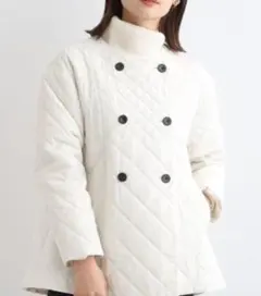 ◎美品 INDIVI ホワイト キルティングジャケット