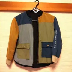 BREEZE ジャケット 黒 マルチカラー リバーシブル ブルゾン 130cm