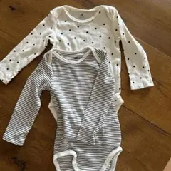H&M オーガニックコットンロンパース 2枚セット
