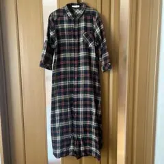 choco raffine シャツワンピース グリーン F