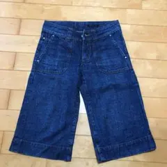 デニム ハーフパンツ　マーブルインク