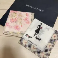バーバリー ハンカチ　女の子　ワンちゃん　柄