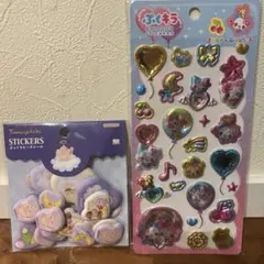 ぷくキラバルーンステッカー　たまごっち ぷっくりピースシール　おまけ付き