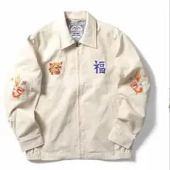 Mサイズ ベトジャン スーベニアジャケット 刺繍 サイゴン 66-67白 