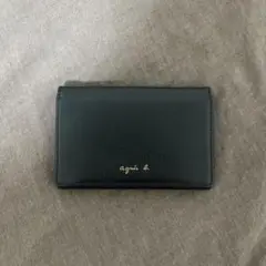 agnès b. ブラックレザー名刺入れ