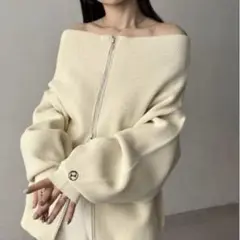 【最終値下】capricieux le'mage ダブルジップボートネックニット