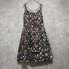 ポールスミス　ブラック　総柄　花柄　ワンピース　40