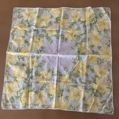 LANCETTI 花柄ハンカチ 約50cm x 50cm