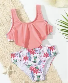 110cm〜120cm SHEIN 水着 スイムウェア フラワー 花 キッズ